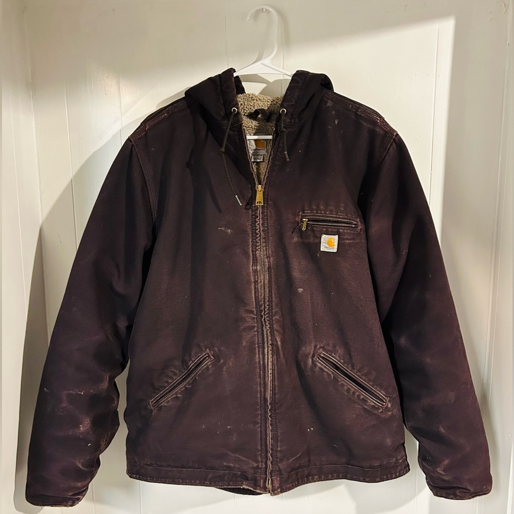 Size XL - Purple Carhartt Sherpa lined jacket